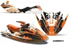 Sea Doo Bombardier GTX Siege Avant Jet Ski Graphic Kit 1996-1999 Carbon X Orange