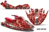 Sea Doo Bombardier GTX Siege Avant Jet Ski Graphic Kit 1996-1999 Mad Hatter Red