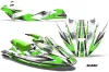 Sea Doo Bombardier GTX Siege Avant Jet Ski Graphic Kit 1996-1999 Slash Green