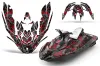 Sea Doo Bombardier Spark (3 UP) Jet Ski Graphic Kit 2015-2018 Tune In Red