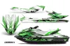 Sea Doo GTI / GTR / GTS Sitdown Jet Ski Graphic Kit - 2011-2019 Carbon X Green