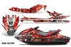 Sea Doo GTI / GTR / GTS Sitdown Jet Ski Graphic Kit - 2011-2019 Mad Hatter Red