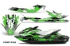 Sea Doo GTI / GTR / GTS Sitdown Jet Ski Graphic Kit - 2011-2019 Street Star Green