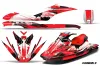 Sea Doo GTI Sitdown Jet Ski Graphic Kit 2006-2010 Carbon X Red