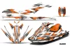 Sea Doo GTI Sitdown Jet Ski Graphic Kit 2006-2010 Slash Orange