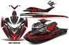 Sea Doo RXP Sitdown Jet Ski Graphic Kit 2004-2011 Meltdown Red