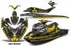 Sea Doo RXP Sitdown Jet Ski Graphic Kit 2004-2011 Meltdown Yellow