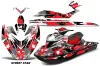 Sea Doo RXP Sitdown Jet Ski Graphic Kit 2004-2011 Street Star Red