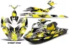 Sea Doo RXP Sitdown Jet Ski Graphic Kit 2004-2011 Street Star Yellow