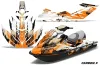 Sea Doo RXT Sitdown Jet Ski Graphic Kit 2005-2009 Carbon X Orange