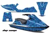 Sea Doo XP Bombardier Jet Ski Graphic Kit - 1994-1996 Digi Camo Blue
