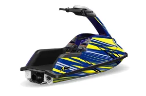 Yamaha Superjet Freestyle Jet Ski Graphic Kit (Round Nose) All Years In Line Yellow