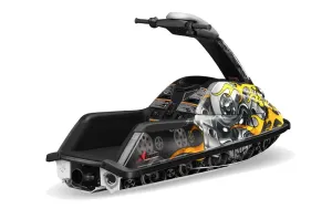 Yamaha Superjet Freestyle Jet Ski Graphic Kit (Round Nose) All Years Motorhead Black