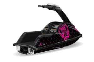 Yamaha Superjet Freestyle Jet Ski Graphic Kit (Round Nose) All Years Silver Star - Reloaded Pink