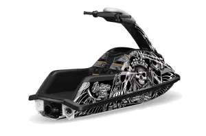 Yamaha Superjet Freestyle Jet Ski Graphic Kit (Round Nose) All Years Skulls and Hammers White