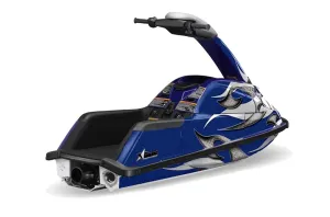 Yamaha Superjet Freestyle Jet Ski Graphic Kit (Round Nose) All Years Tribal Flames Blue