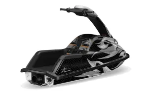 Yamaha Superjet Freestyle Jet Ski Graphic Kit (Round Nose) All Years Tribal Flames Silver