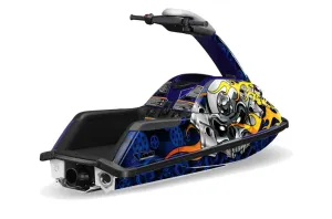 Yamaha Superjet Round Nose Jet Ski Graphic Kit - All Years Motorhead Blue