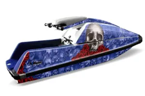 Yamaha Superjet Square Nose Jet Ski Graphic Kit - All Years Bone Collector Blue