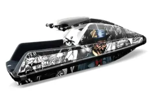Yamaha Superjet Square Nose Jet Ski Graphic Kit - All Years Mad Hatter White