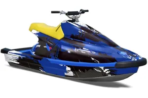Yamaha Wave Blaster Jet Ski Graphic Kit - 1993-1996 Carbon X Blue