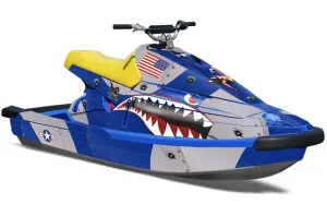 Yamaha Wave Blaster Jet Ski Graphic Kit - 1993-1996 P40 Warhawk Blue