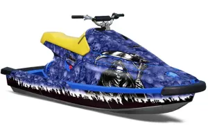 Yamaha Wave Blaster Jet Ski Graphic Kit - 1993-1996 Reaper Blue