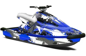 Yamaha Wave Blaster Jet Ski Graphic Kit - 1993-1996 Street Star Blue