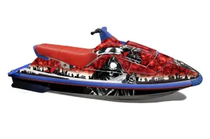 Yamaha Wave Raider Jet Ski Graphic Kit - 1994-1996 Reaper Red