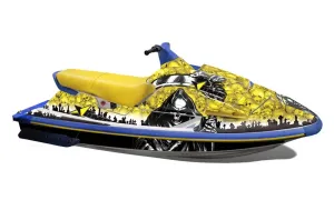 Yamaha Wave Raider Jet Ski Graphic Kit - 1994-1996 Reaper Yellow