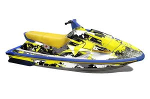 Yamaha Wave Raider Jet Ski Graphic Kit - 1994-1996 Street Star Yellow