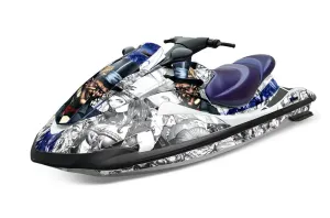 Yamaha Wave Runner Jet Ski Graphic Kit 2002-2005 Mad Hatter Blue