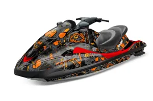 Yamaha Wave Runner Jet Ski Graphic Kit 2002-2005 Tune In Orange