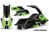 Yamaha Superjet Freestyle Jet Ski Graphic Kit (Round Nose) All Years Tribal Flames Green