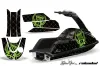 Yamaha Superjet Round Nose Jet Ski Graphic Kit - All Years Silver Star - Reloaded Green