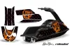Yamaha Superjet Round Nose Jet Ski Graphic Kit - All Years Silver Star - Reloaded Orange