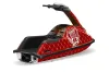 Yamaha Superjet Round Nose Jet Ski Graphic Kit - All Years Silver Star - Reloaded Red