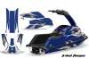 Yamaha Superjet Round Nose Jet Ski Graphic Kit - All Years Tribal Flames Blue