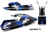 Yamaha Superjet Square Nose Jet Ski Graphic Kit - All Years Carbon X Blue