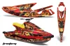 Yamaha Wave Blaster Jet Ski Graphic Kit - 1993-1996 Firestorm Red