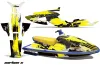 Yamaha Wave Raider Jet Ski Graphic Kit - 1994-1996 Carbon X Yellow
