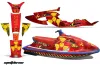 Yamaha Wave Raider Jet Ski Graphic Kit - 1994-1996 Meltdown Red