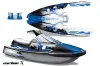 Yamaha Wave Runner 3 Jet Ski Graphic Kit - 1991-1996 Carbon X Blue