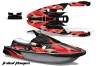 Yamaha Wave Runner 3 Jet Ski Graphic Kit - 1991-1996 Tribal Flames Red