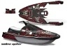 Yamaha Wave Runner 3 Jet Ski Graphic Kit - 1991-1996 Widow Maker Red