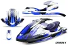 Yamaha Wave Runner Jet Ski Graphic Kit 2002-2005 Carbon X Blue