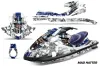 Yamaha Wave Runner Jet Ski Graphic Kit 2002-2005 Mad Hatter Blue
