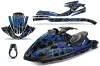 Yamaha Wave Runner Jet Ski Graphic Kit 2002-2005 Tune In Blue