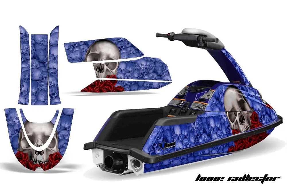 Yamaha Superjet Freestyle Jet Ski Graphic Kit (Round Nose) All Years Bone Collector Blue