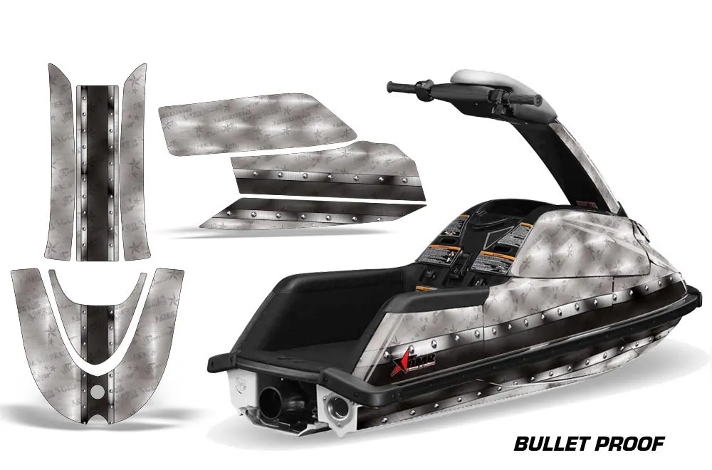 Yamaha Superjet Freestyle Jet Ski Graphic Kit (Round Nose) All Years Bullet Proof Black